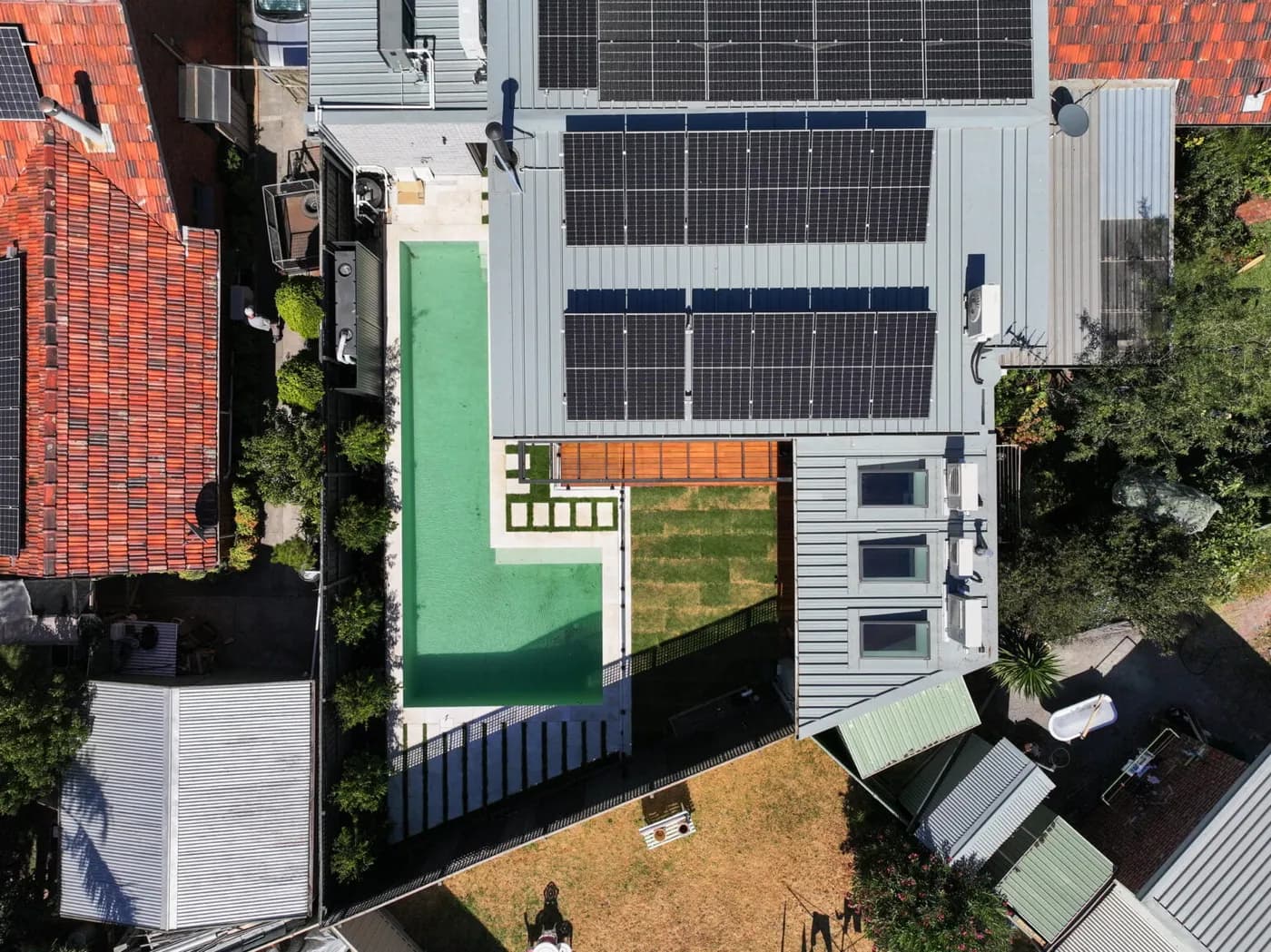 Aerial view of heritage home extension — Nicon Built